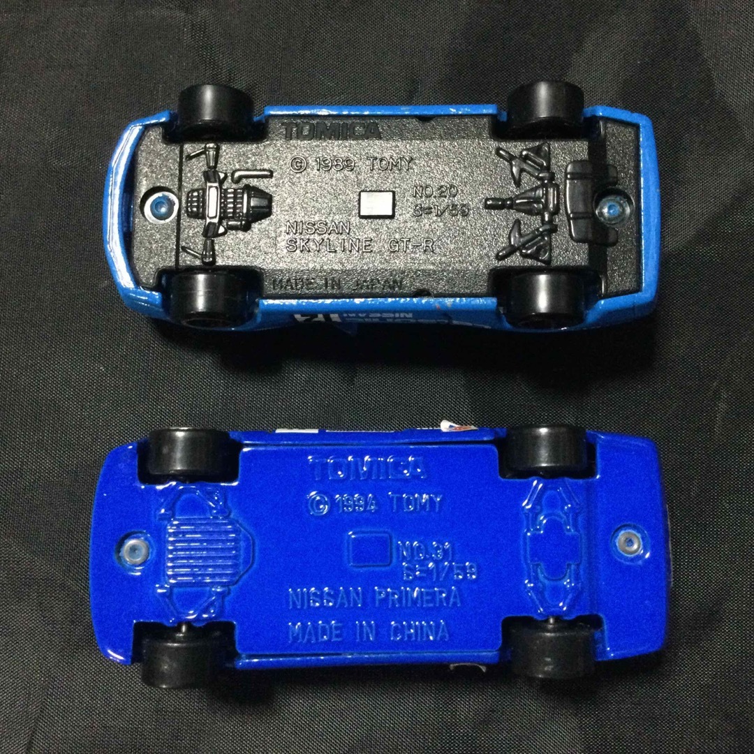 トミカシリーズ(トミカシリーズ)のトミカ　日産カルソニック プリメーラ、スカイライン GT-R(R32) 1/59 エンタメ/ホビーのおもちゃ/ぬいぐるみ(ミニカー)の商品写真