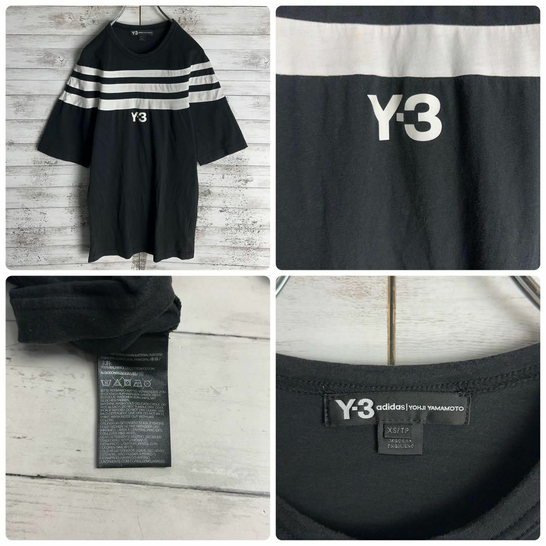 Y-3(ワイスリー)の9530【人気デザイン】Y-3☆ワンポイント スリーストライプtシャツ メンズのトップス(Tシャツ/カットソー(半袖/袖なし))の商品写真