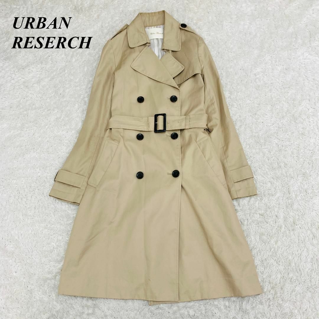 URBAN RESEARCH(アーバンリサーチ)のアーバンリサーチ URBAN RESERCH トレンチコート  M 38ベージュ レディースのジャケット/アウター(トレンチコート)の商品写真