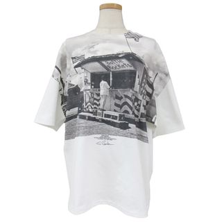 ジェーンスミス(JANE SMITH)の美品 JANE SMITH ジェーンスミス TIM BARBER ホワイト 白 M 24SS グラフィックプリント Tシャツ ビッグシルエット オーバーサイズ 半袖 コットン トップス カットソー カジュアル 大人 きれいめ【レディース】【中古】(Tシャツ(半袖/袖なし))