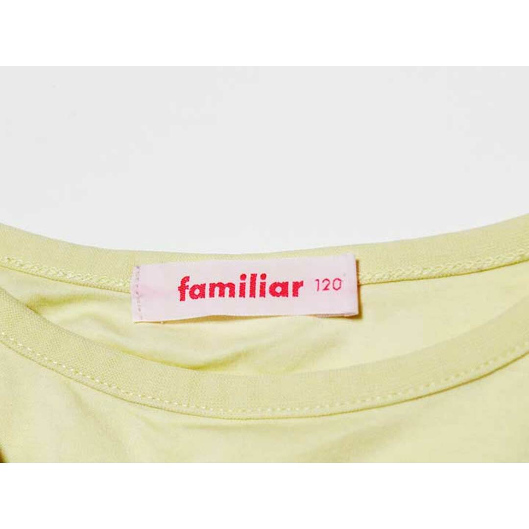 familiar(ファミリア)の【夏物 新入荷!】‡ファミリア/familiar‡120cm 半袖Tシャツ/半袖カットソー 黄色【中古】子供服 キッズ kids 女の子 夏 tops 015042 キッズ/ベビー/マタニティのキッズ服女の子用(90cm~)(Tシャツ/カットソー)の商品写真