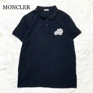モンクレール(MONCLER)の【未使用級】MONCLER モンクレール ポロシャツ 黒 ロゴ マグリア XL(ポロシャツ)