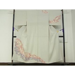 平和屋川間店■訪問着　絞り　手描き　辻が花　逸品　ch1156(着物)