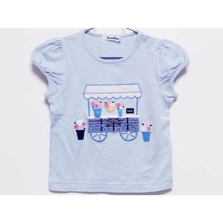 ファミリア(familiar)の【夏物 新入荷!】‡ファミリア/familiar‡100cm 半袖Tシャツ/半袖カットソー ブルー【中古】子供服 キッズ kids 女の子 夏 tops 015042(Tシャツ/カットソー)