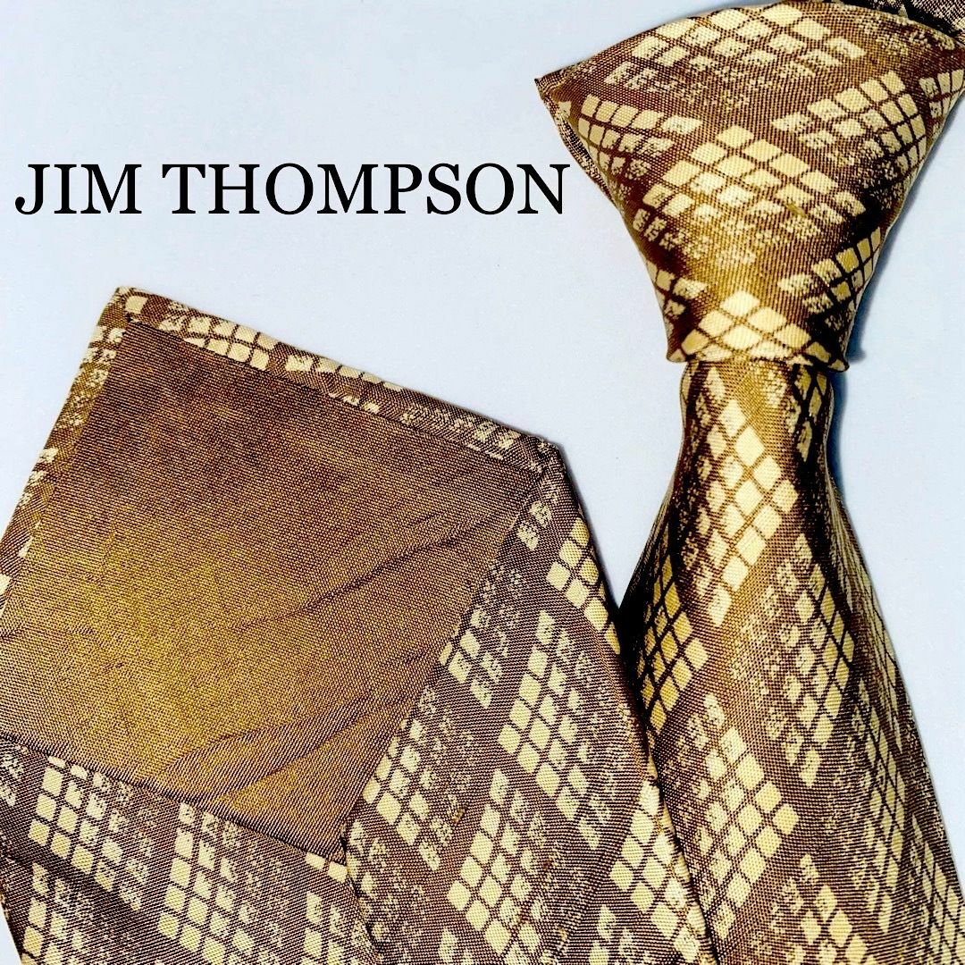 Jim Thompson(ジムトンプソン)のJIM THOMPSON ジムトンプソン　シルクネクタイ　高級　絹100% 総柄 メンズのファッション小物(ネクタイ)の商品写真