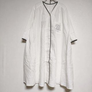 pageaeree 新品 チュニックパジャマ Tunic（Piping） 定価20900円 ワンピース ホワイト レディース パージュアエレ【中古】4-0502M∞(ひざ丈ワンピース)