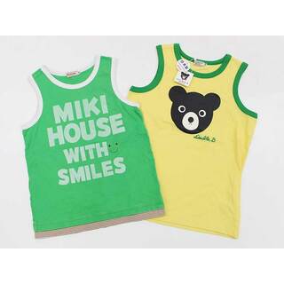 ミキハウス(mikihouse)の【夏物 新入荷!】＜ミキハウス/mikihouse＆ミキハウスダブルB/MIKIHOUSE DOUBLE.＞130cm タンクトップ2点set 黄色＆緑【中古】【ネット限定】子供服 キッズ kids 男の子 夏 tops 905042(タンクトップ/キャミソール)