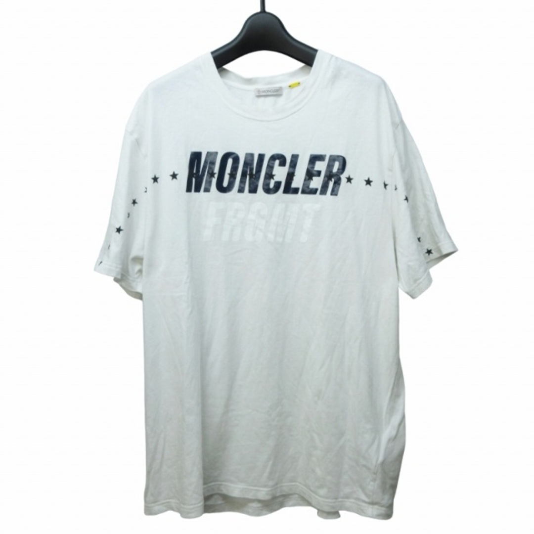 MONCLER(モンクレール)のモンクレール フラグメント コラボ  Tシャツ 半袖 ロゴ 白 M MKS メンズのトップス(Tシャツ/カットソー(半袖/袖なし))の商品写真
