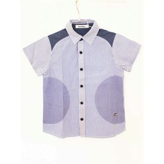 ファミリア(familiar)の【夏物 新入荷!】[ファミリア/familiar]120cm 半袖シャツ ブルー×白【中古】子供服 キッズ kids 男の子 夏 tops 015042(シャツ/カットソー)