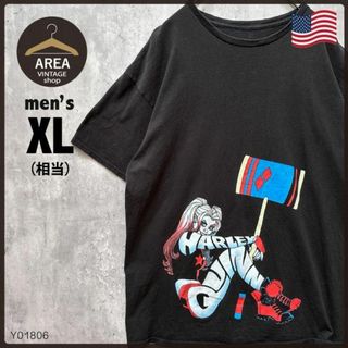 古着　Tシャツ　半袖　メンズ　XLサイズ　アメリカ　ブラック　黒　USA(Tシャツ/カットソー(半袖/袖なし))