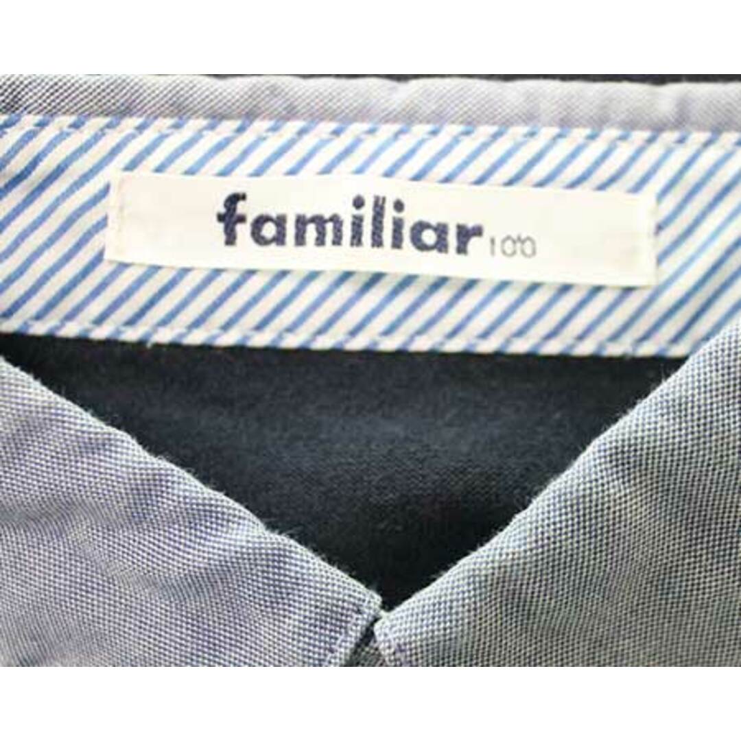 familiar(ファミリア)の【夏物 新入荷!】〓ファミリア/familiar〓100cm 襟付き半袖シャツ/カットソー 白×赤×紺×グレー【中古】 子供服 キッズ kids  男の子 女の子  夏 tops 015042 キッズ/ベビー/マタニティのベビー服(~85cm)(シャツ/カットソー)の商品写真