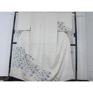 平和屋川間店■訪問着　ふくれ織　流水花文　逸品　hy5001(着物)