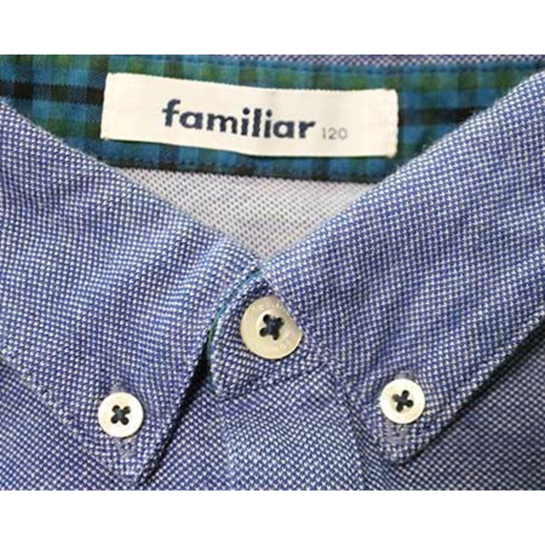 familiar(ファミリア)の【夏物 新入荷!】〓ファミリア/familiar〓120cm 半袖カットソーシャツ 白×紺【中古】 子供服 キッズ kids 男の子 女の子  夏 tops 015042 キッズ/ベビー/マタニティのベビー服(~85cm)(シャツ/カットソー)の商品写真