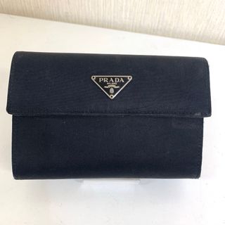 プラダ(PRADA)のＭ　美品 PRADA テスートブラック ナイロン 折り財布(財布)