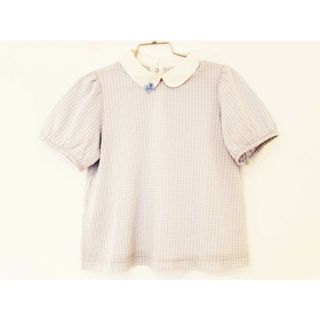 ファミリア(familiar)の【夏物 新入荷!】[ファミリア/familiar]130cm 半袖ブラウス/半袖シャツ ブルー×白【中古】子供服 キッズ kids 女の子 夏 tops 015042(シャツ/カットソー)