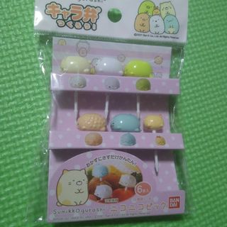 BANDAI - バンダイ すみっコぐらし お弁当 ニコニコ ピック 6本入