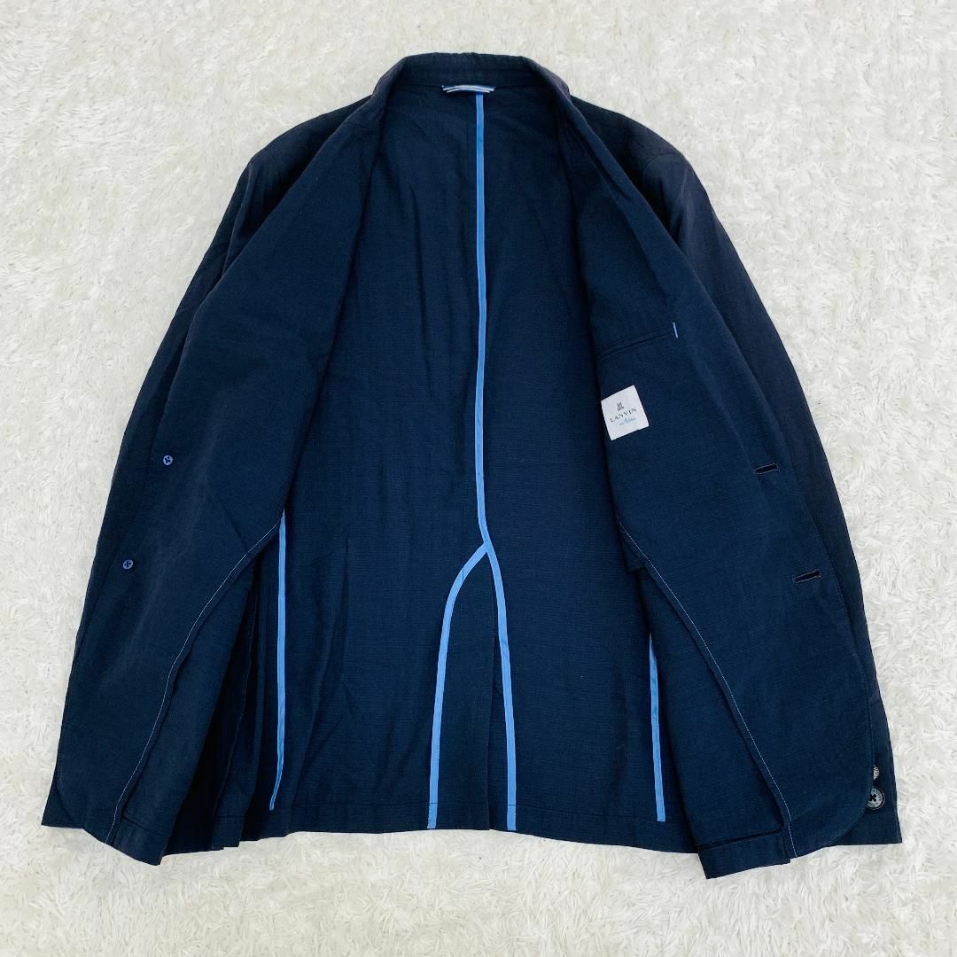 LANVIN en Bleu(ランバンオンブルー)のランバンオンブルー テーラードジャケット  S相当 46　ネイビー □ メンズのジャケット/アウター(テーラードジャケット)の商品写真