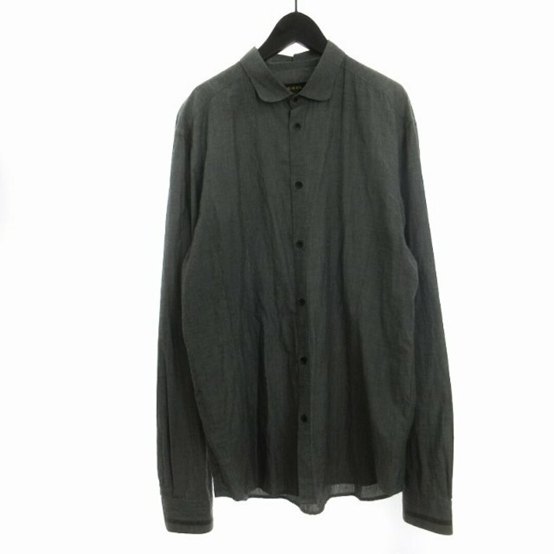 DIESEL(ディーゼル)のディーゼル ブラックゴールド シャツ 長袖 グレー 灰色  XL ■SM1 メンズのトップス(シャツ)の商品写真