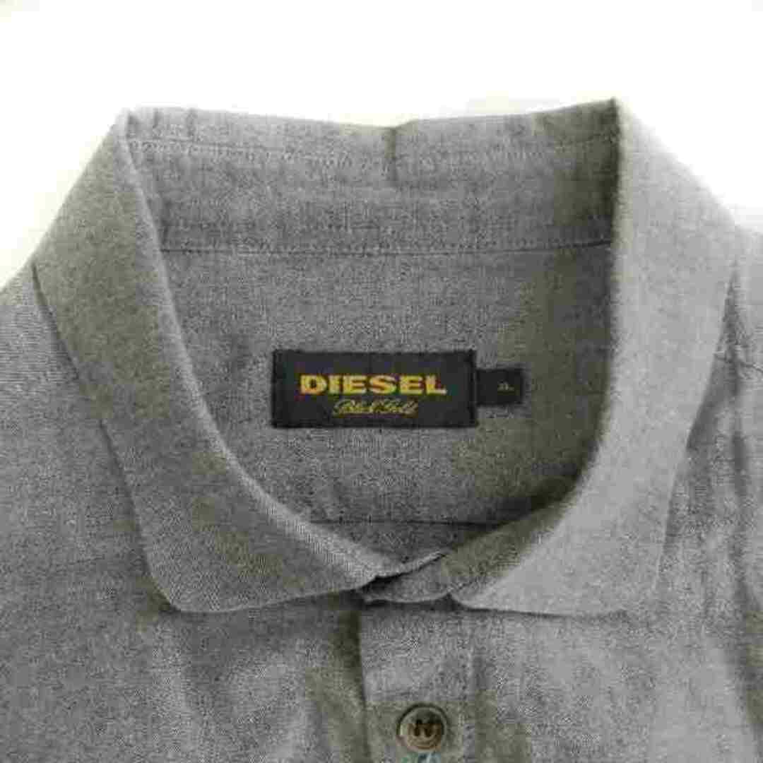 DIESEL(ディーゼル)のディーゼル ブラックゴールド シャツ 長袖 グレー 灰色  XL ■SM1 メンズのトップス(シャツ)の商品写真