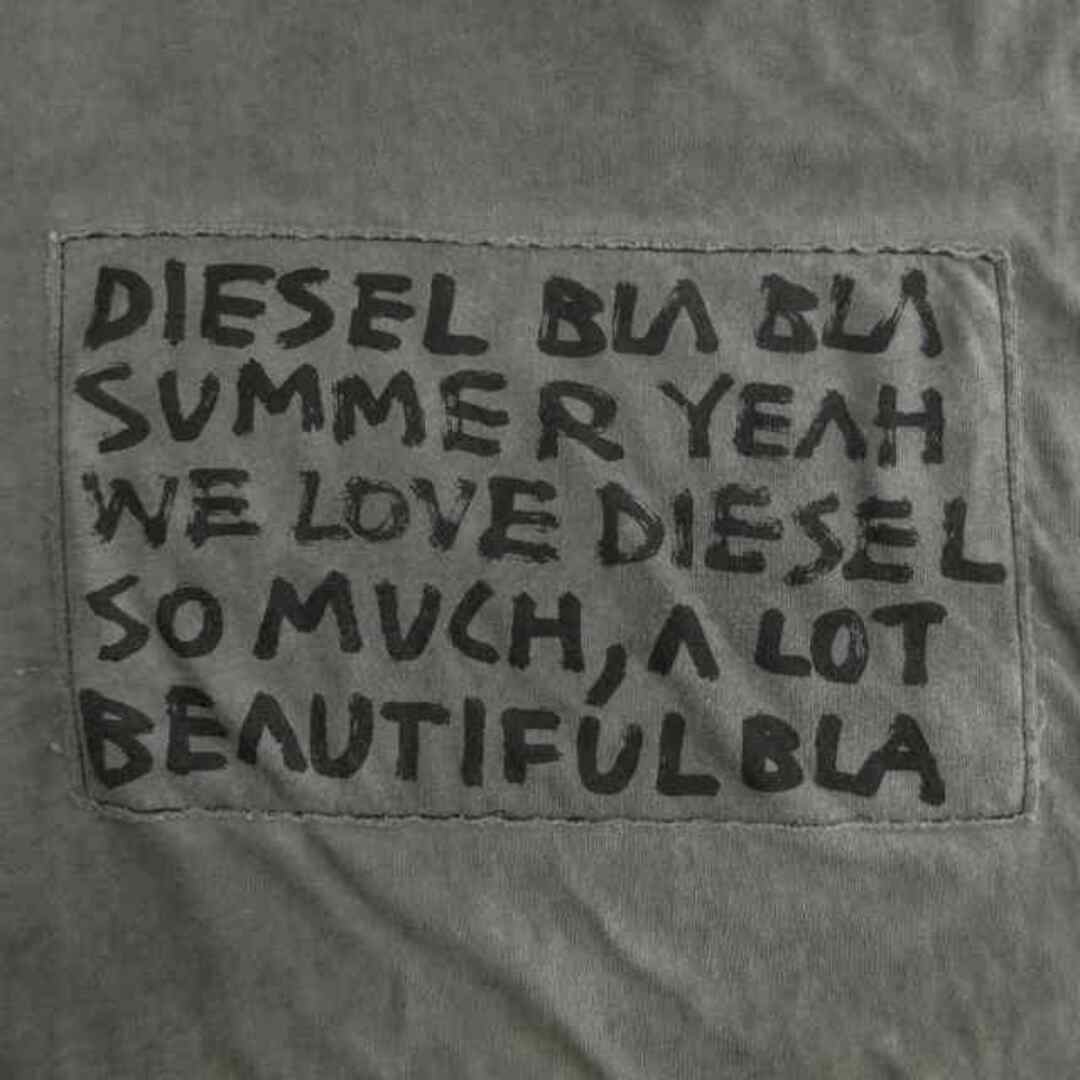 DIESEL(ディーゼル)のディーゼル Tシャツ カットソー 半袖 ピグメント加工 グレー XL ■SM1 メンズのトップス(Tシャツ/カットソー(半袖/袖なし))の商品写真