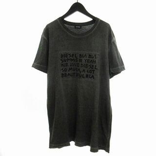 DIESEL - ディーゼル Tシャツ カットソー 半袖 ピグメント加工 グレー XL ■SM1