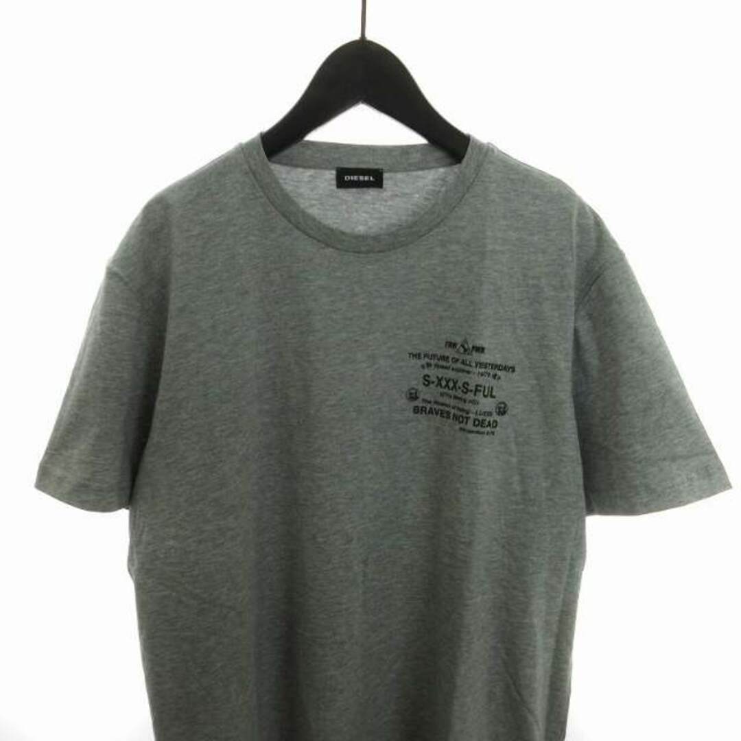 DIESEL(ディーゼル)のディーゼル Tシャツ カットソー 半袖 コットン グレー XL ■SM1 メンズのトップス(Tシャツ/カットソー(半袖/袖なし))の商品写真
