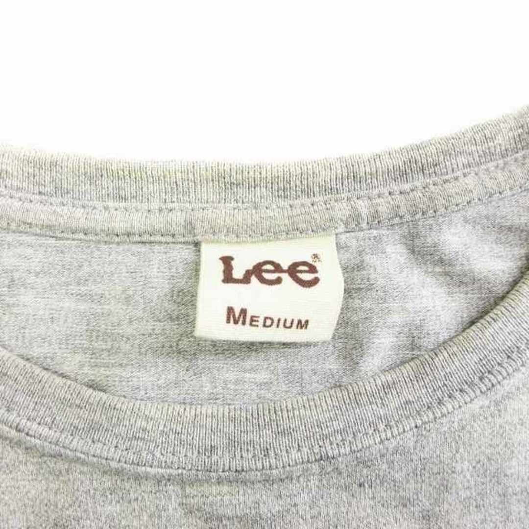 Lee(リー)のリー ロンT カットソー Tシャツ 長袖 プリント グレー M ■SM1 レディースのトップス(Tシャツ(長袖/七分))の商品写真