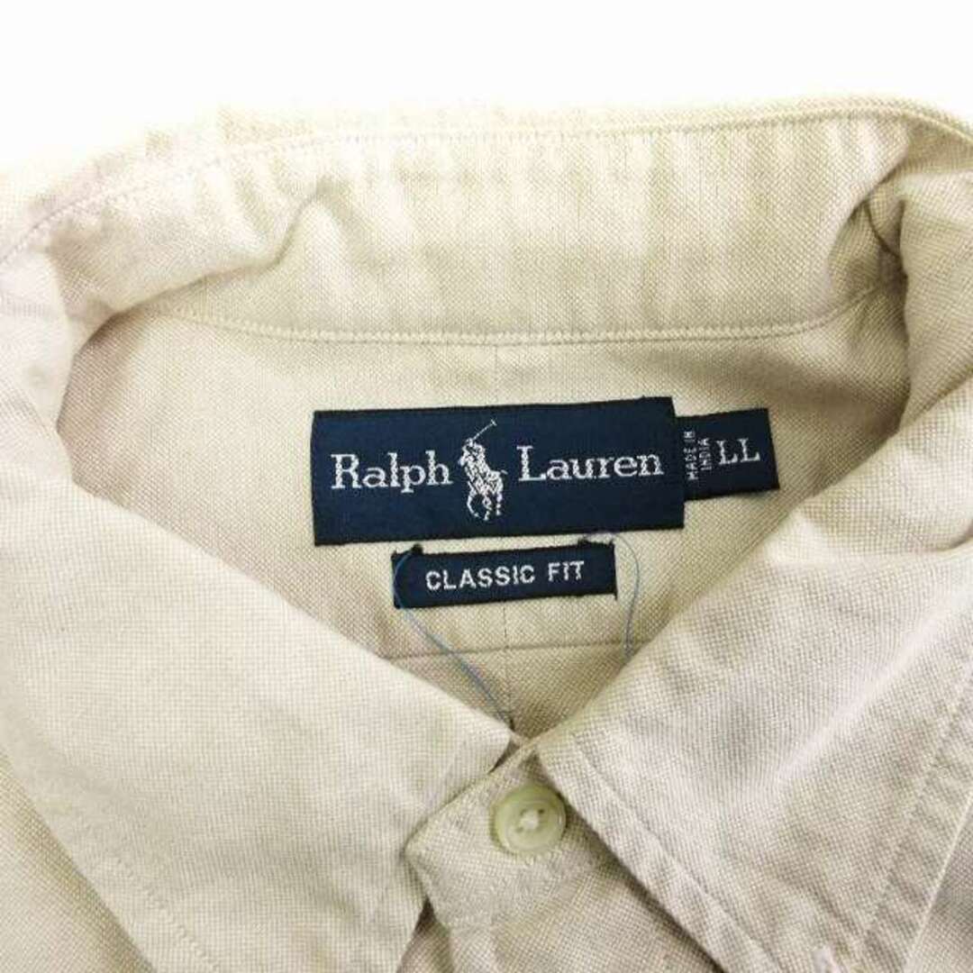 Ralph Lauren(ラルフローレン)のラルフローレン シャツ 長袖 オックスフォード BD ベージュ LL ■SM1 メンズのトップス(シャツ)の商品写真