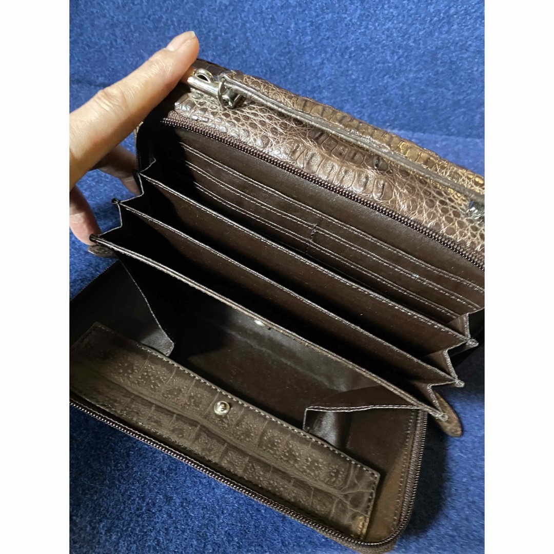 クロコダイル 長財布付きショルダーバック メンズのファッション小物(長財布)の商品写真