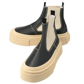 エムエムシックス メゾンマルジェラ/MM6 MAISON MARGIELA シューズ メンズ カーフスキン スニーカー BLACK/VANILLA S59WU0244-P5778-H9969 _0410ff