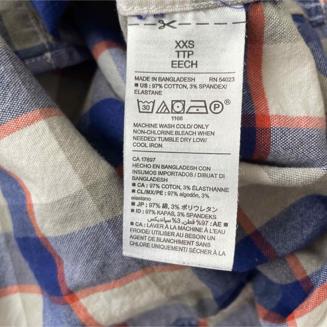 Old Navy(オールドネイビー)のオールドネイビー　OLDNAVY チェック柄シャツ　size XXS メンズのトップス(シャツ)の商品写真