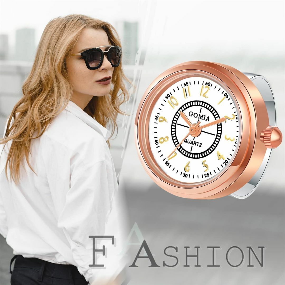 色:ローズゴールド指輪 時計 レディース フリーサイズ アンティーク 3AT レディースのファッション小物(腕時計)の商品写真