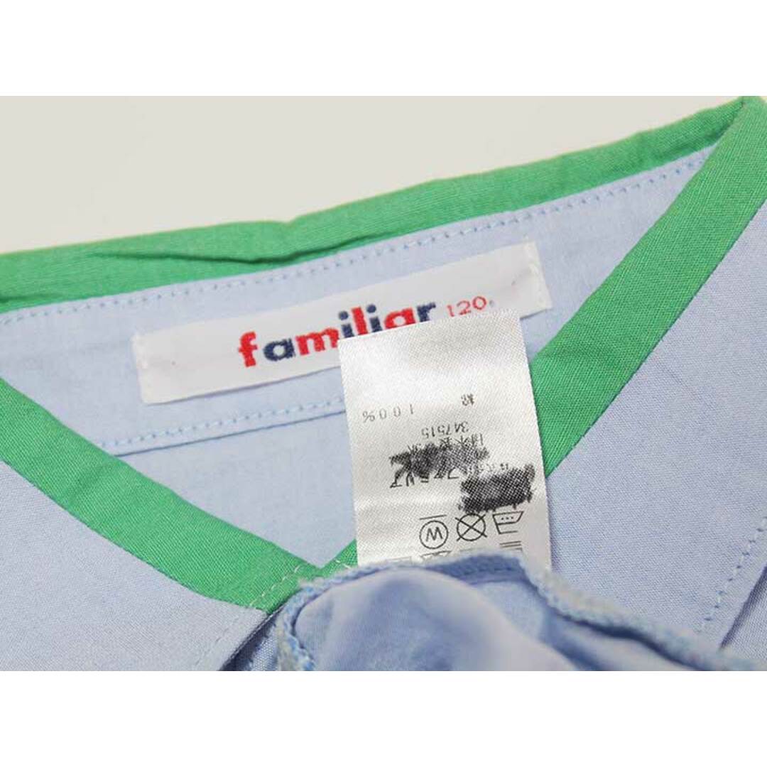 familiar(ファミリア)の【夏物 新入荷!】‡ファミリア/familiar‡120cm 半袖シャツ ブルー【中古】子供服 キッズ kids 男の子 夏 tops 015042 キッズ/ベビー/マタニティのベビー服(~85cm)(シャツ/カットソー)の商品写真