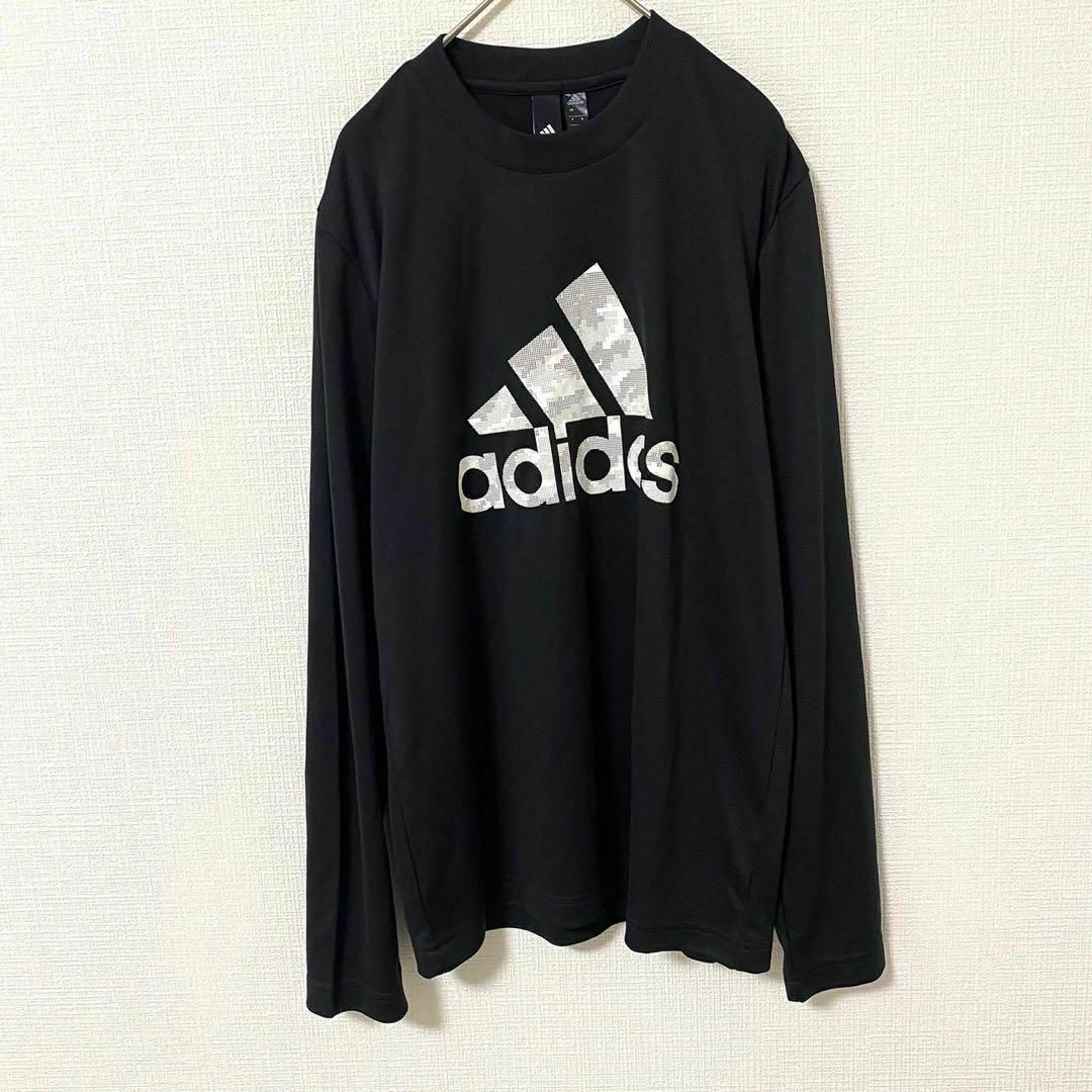 adidas(アディダス)のロンT スポーツウェア アディダス パフォーマンスロゴ ドットカモフラ M メンズのトップス(Tシャツ/カットソー(七分/長袖))の商品写真