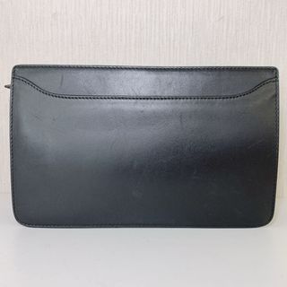 サルヴァトーレフェラガモ(Salvatore Ferragamo)のＩ　美品 Salvatore Ferragamo レザーセカンドバッグ 黒(セカンドバッグ/クラッチバッグ)