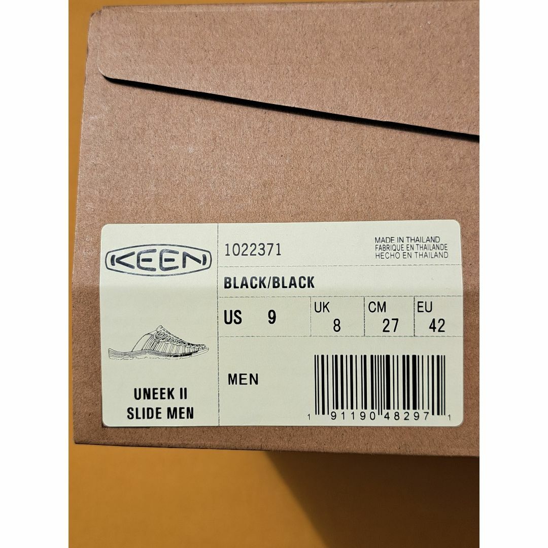 KEEN(キーン)のKEEN UNEEKⅡSLIDE MEN 27,0cm BLACK メンズの靴/シューズ(サンダル)の商品写真