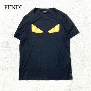 フェンディ(FENDI)の【極美品】FENDI Tシャツ 黒 半袖 モンスター バグズアイ 50 XL(Tシャツ/カットソー(半袖/袖なし))