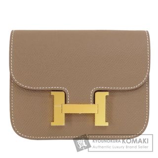 エルメス(Hermes)のHERMES コンスタンススリム エトープ エトゥープ ゴールド金具 コインケース エプソン レディース(ポーチ)