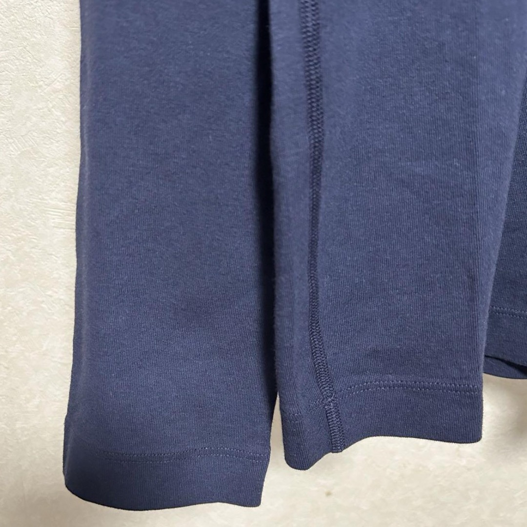 three dots(スリードッツ)の未使用 スリードッツ USA製 長袖 Vネック Tシャツ S ネイビー ロンT メンズのトップス(Tシャツ/カットソー(半袖/袖なし))の商品写真