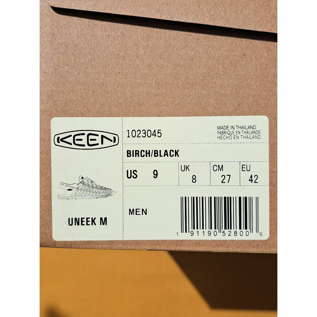 KEEN(キーン)のKEEN UNEEK M 27,0cm BIRCH / BLACK メンズの靴/シューズ(サンダル)の商品写真