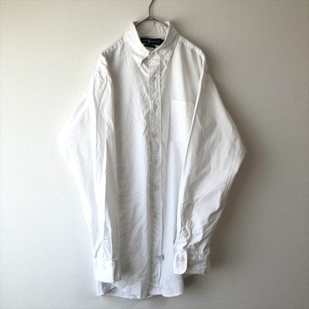Ralph Lauren(ラルフローレン)の90s 古着 ラルフローレン BDシャツ 白シャツ ゆるダボ L  メンズのトップス(シャツ)の商品写真