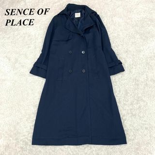 SENSE OF PLACE by URBAN RESEARCH - センスオブプレイス トレンチコート スプリング  FREE SIZE ネイビー