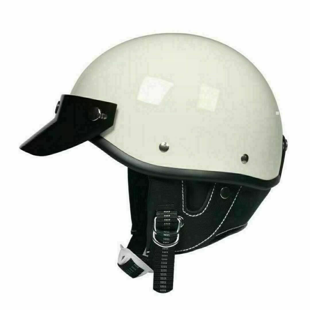 XL 　ポリスヘルメット　ブラック　キャップ型　半帽　　半ヘル 自動車/バイクのバイク(ヘルメット/シールド)の商品写真