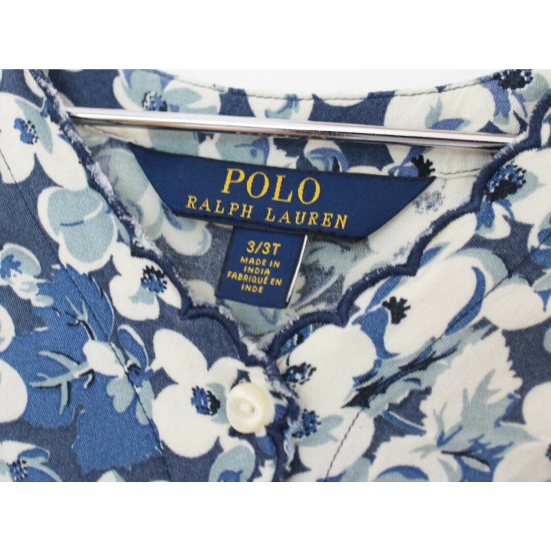 Ralph Lauren(ラルフローレン)の【夏物 新入荷!】[ラルフローレン/Ralph Lauren]100cm 半袖ワンピース  ブルー【中古】子供服 キッズ kids 女の子 夏 onepi 415042 キッズ/ベビー/マタニティのキッズ服女の子用(90cm~)(ワンピース)の商品写真