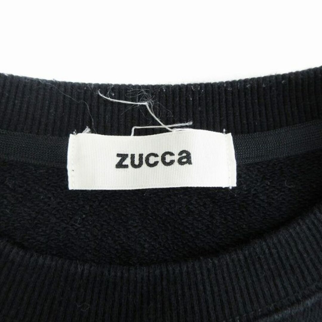 ZUCCa(ズッカ)のズッカ トレーナー 長袖 コットン 裏毛 プリント トラ 黒 F ■SM1 メンズのトップス(スウェット)の商品写真