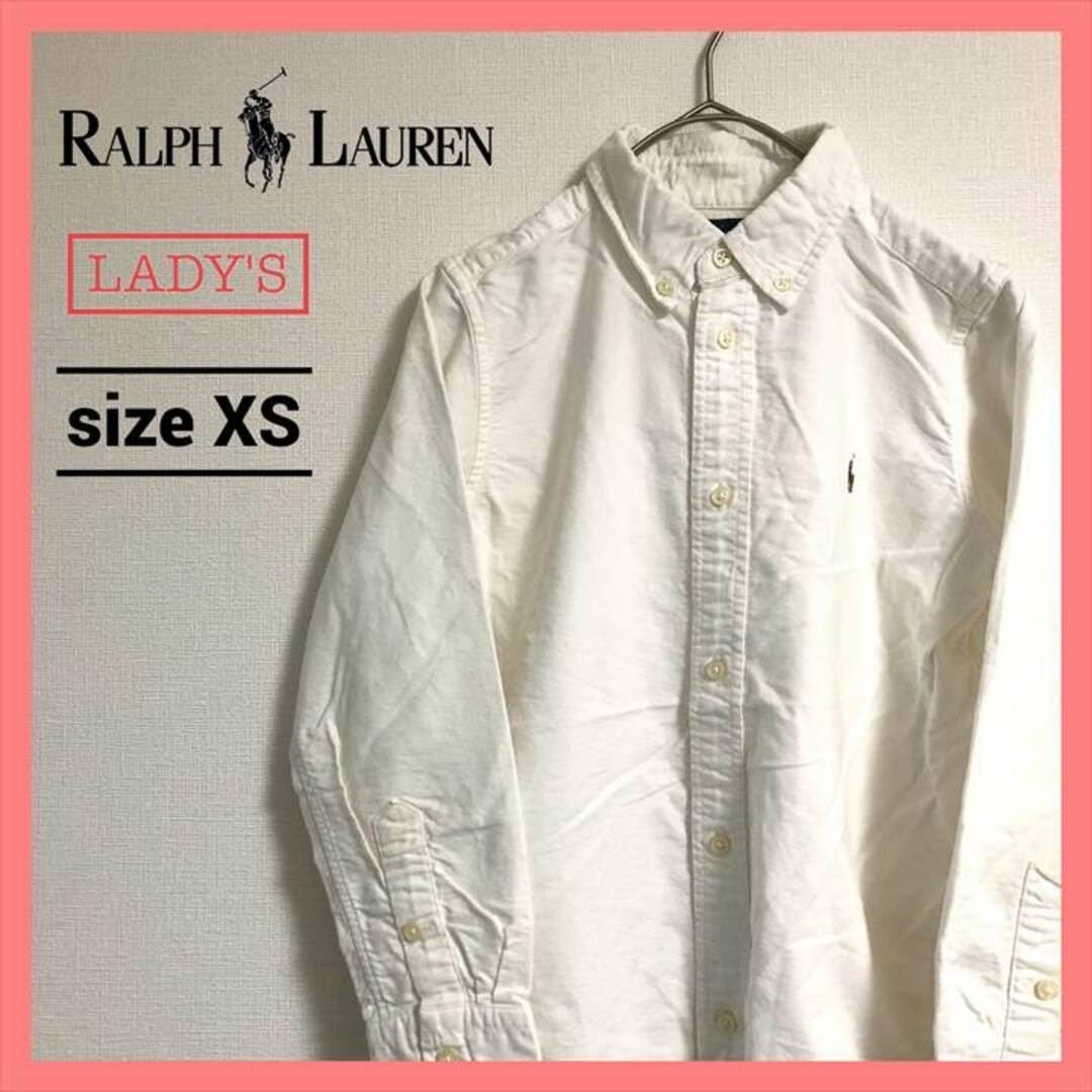 Ralph Lauren(ラルフローレン)の90s 古着 ラルフローレン 長袖BDシャツ 白シャツ レディースXS  レディースのトップス(シャツ/ブラウス(長袖/七分))の商品写真