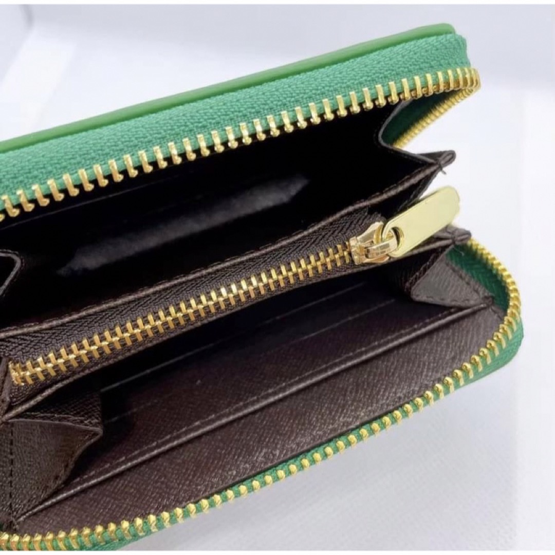ミニ財布 小銭入れ カードケース グリーン コインケース メンズ レディース メンズのファッション小物(コインケース/小銭入れ)の商品写真
