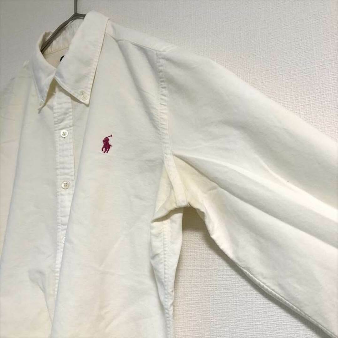 Ralph Lauren(ラルフローレン)の90s 古着 ラルフローレン 長袖BDシャツ 白シャツ レディースL  レディースのトップス(シャツ/ブラウス(長袖/七分))の商品写真