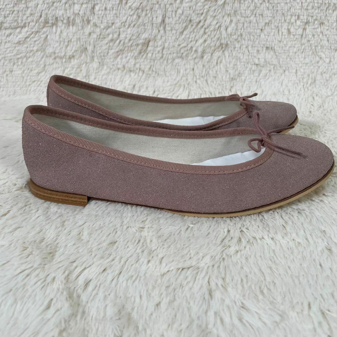 repetto(レペット)の新品 Repetto バレエシューズ パンプス フラットシューズ ラメ モカ レディースの靴/シューズ(ハイヒール/パンプス)の商品写真