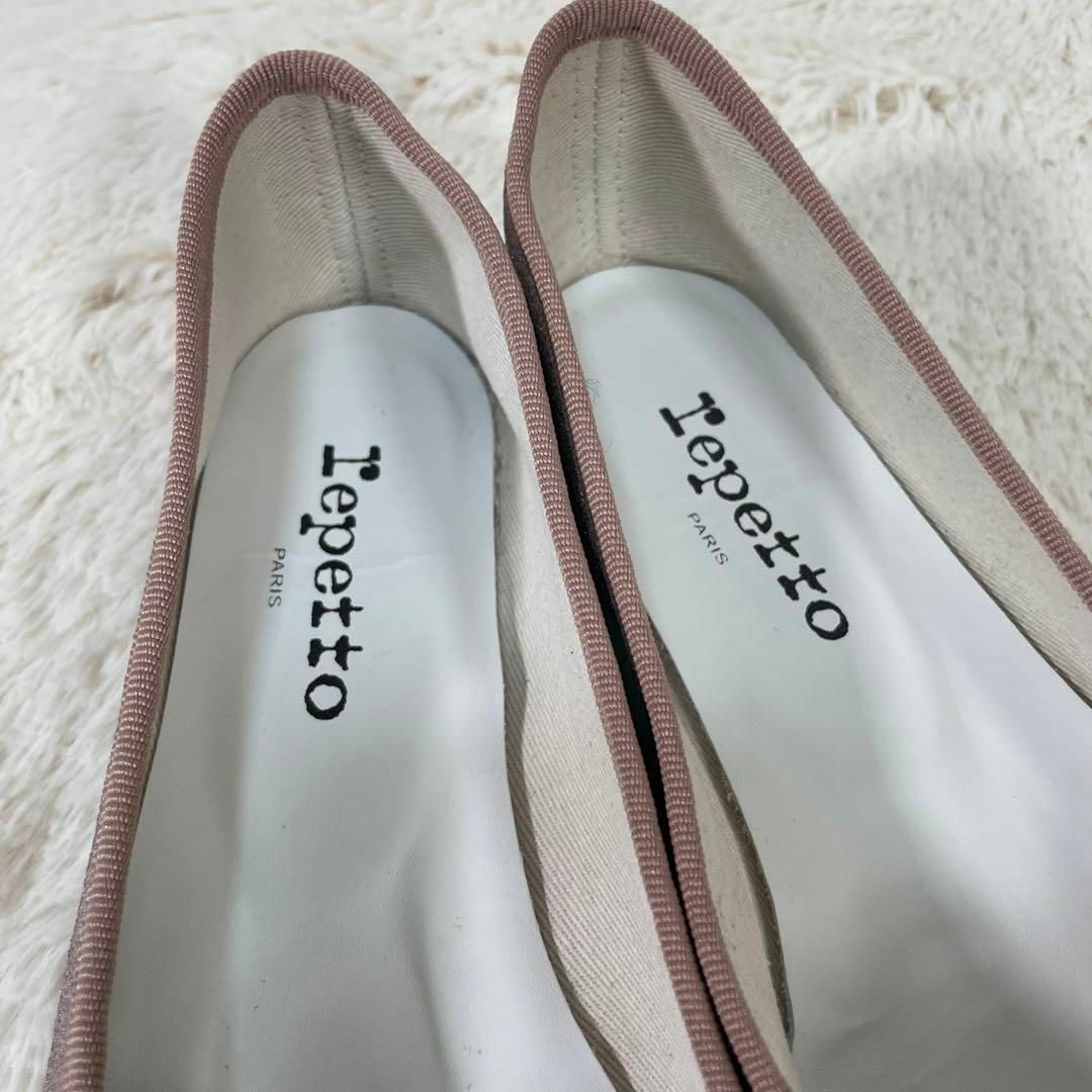 repetto(レペット)の新品 Repetto バレエシューズ パンプス フラットシューズ ラメ モカ レディースの靴/シューズ(ハイヒール/パンプス)の商品写真